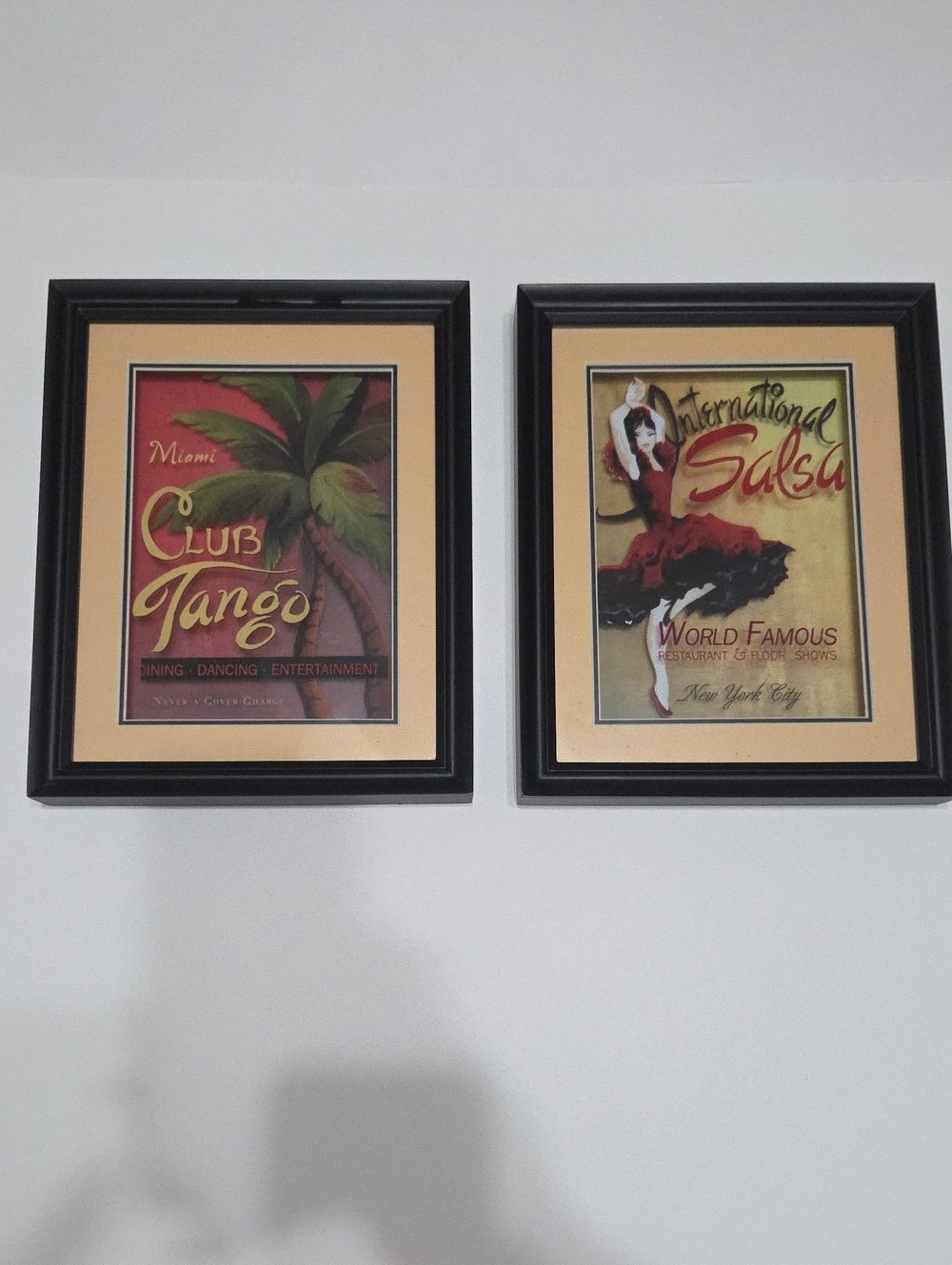 Source Unknown Red and Yellow Tango & Salsa Wall Art Pair